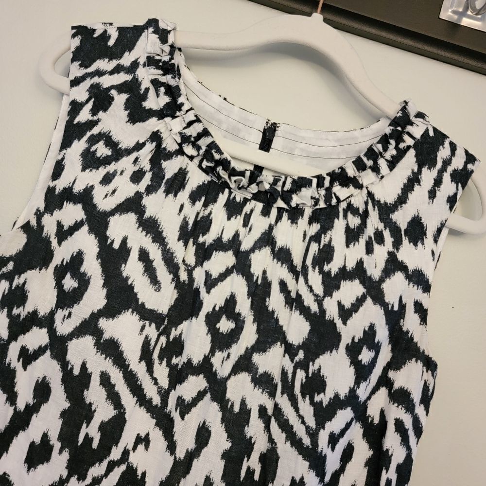 LOFT Linen Ikat Sheath Dress - Picture 3 of 6